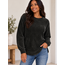 Chenille Waffle Round Neck Sweater