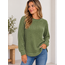 Chenille Waffle Round Neck Sweater