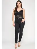 Plus Size Floral Lace Cropped Cami