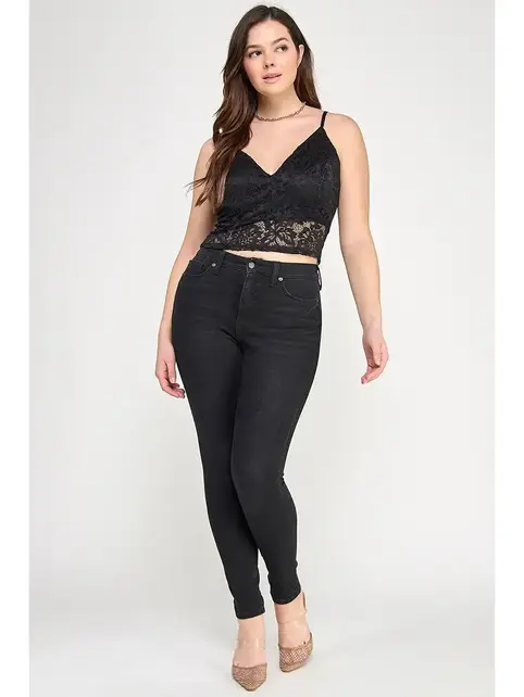 Plus Size Floral Lace Cropped Cami