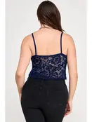 Plus Size Floral Lace Cropped Cami