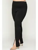 Plus Size Structured and Supportive Leggings - Black