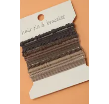 Boho Multi-Style Hair Tie Bracelet Set | 91H51035