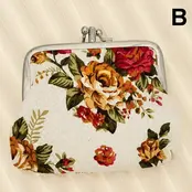 Vintage Floral Lock Small Pouch | 40P647 - White