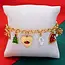 Christmas Tree Heart Bow Charm Bracelet | 80B1846