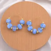Boho Resin Beaded Hoop Earrings | 40E531