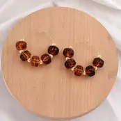 Boho Resin Beaded Hoop Earrings | 40E531