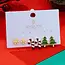 Holiday Candy Cane Snowflake Tree Trio Earrings | 80E63269