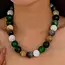 Multicolor Marbled Chunky Bead Statement Necklace | 80N93833