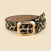 Textured Angled Rectangle Shaped Buckle | 40BT651 - Animal