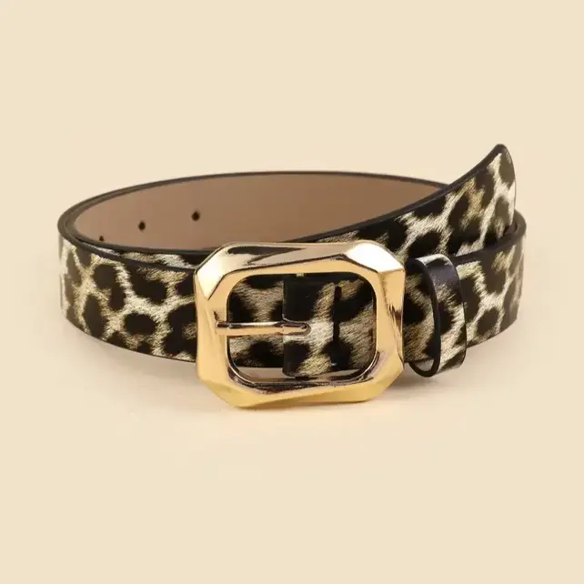 Textured Angled Rectangle Shaped Buckle | 40BT651 - Animal