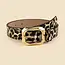 Textured Angled Rectangle Shaped Buckle | 40BT651 - Animal