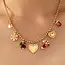 Christmas Snowflake Bell Heart Stocking Necklace | 80N93335