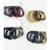 Dark Tone Phone Cord Hair Tie Set