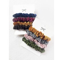 4-Kind Corduroy Assorted Scrunchie Combo Set