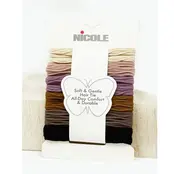 Neutral Tone Textured Rolled Hair Tie Set