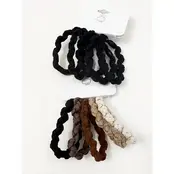 Brown Tone Multi Design Hair Ties