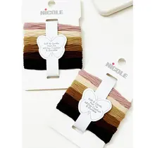 Neutral Tone Textured Rolled Hair Tie Set