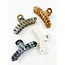 Neutral Tone Marble Chain Pattern Hair Claw Clip