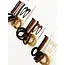 Brown Tone Theme Assorted Hair Tie and Clip Set