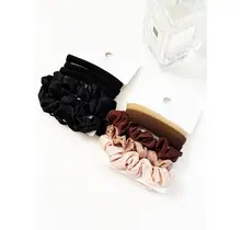 Brown Tone Theme Assorted Hair Tie and Scrunchie Set