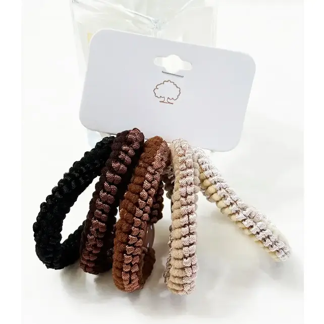 Brown Tone Multi Design Hair Ties