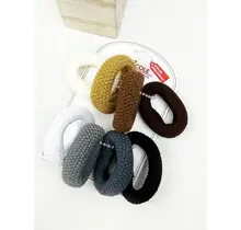 Waffle Texture Rolled Hair Tie Set 8 pieces