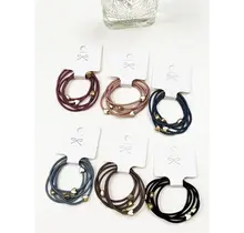 Heart Beaded Basic Hair Tie Set