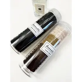 Brown Tone Multi Design Hair Ties in A Container