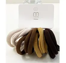 Assorted Neutrals Rolled Hair Tie Set 12 Piece