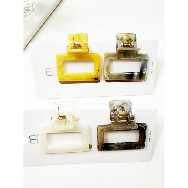 Marbled Duo Medium Hair Claw Clip 2 piece Set