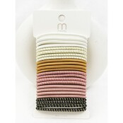 Rulex Mix Tone Ponytail Mixed Elastics Hair Ties - 24