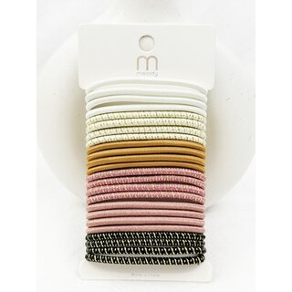 Rulex Mix Tone Ponytail Mixed Elastics Hair Ties - 24