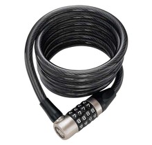 OnGuard Cable with combination lock, 10mm x 4.9' - Black