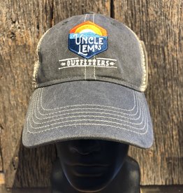 Uncle Lem's Ouray, UL Legend Vintage Wash Trucker Hat, Charcoal/Khaki