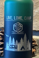 32 oz Stainless Steel w/ Handle - Green Camper