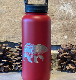 32 oz Stainless Steel w/ Handle (Bear - Red)