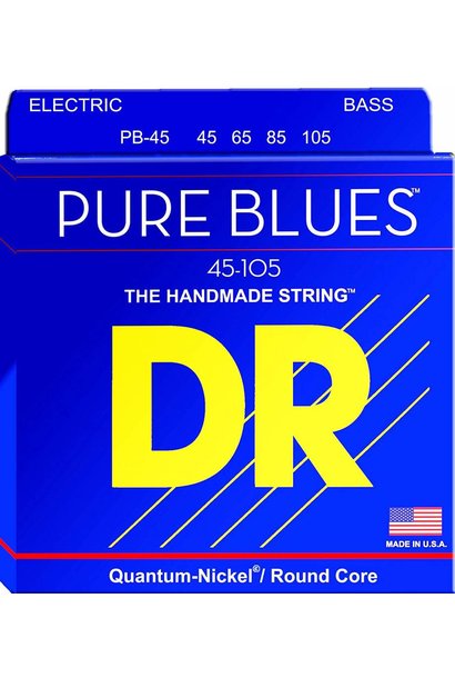 DR Strings PB-45 PURE BLUES™ - Quantum Nickel™ Bass Strings: Medium 45-105