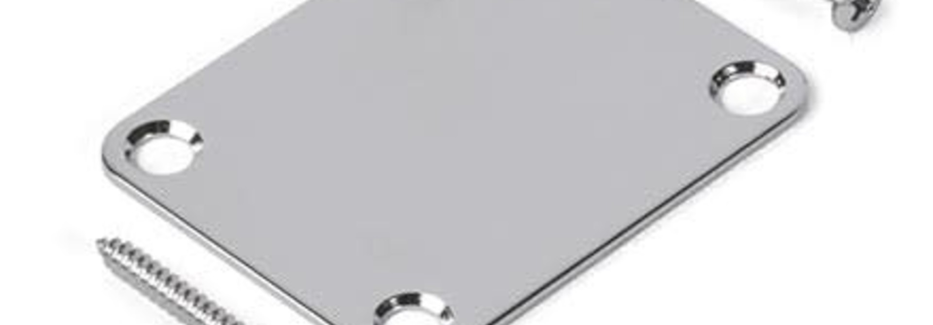 Neck Mounting  Plate chrome, with screws