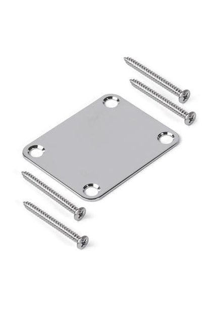 Neck Mounting  Plate chrome, with screws