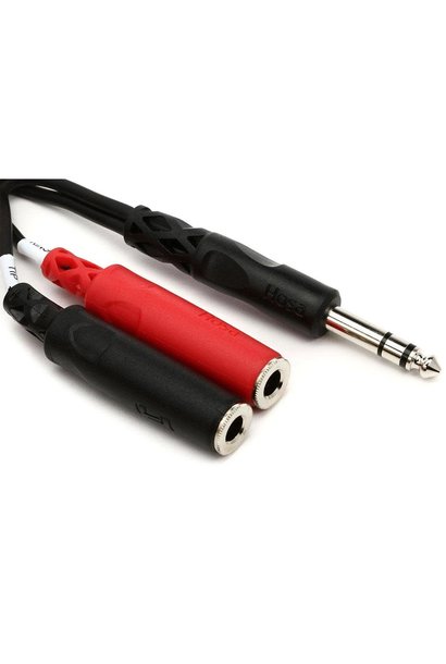Hosa YPP-117 Stereo Breakout 1/4in TRS to Dual 1/4in TSF