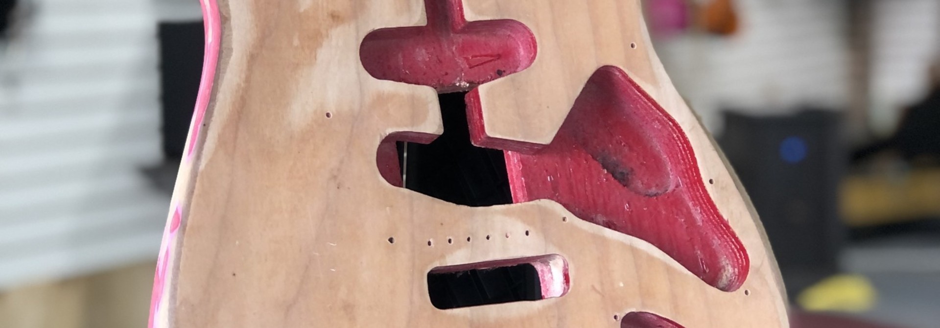 Red Sanded Strat Body