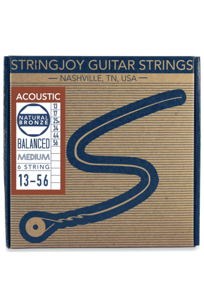 Stringjoy Balanced Medium Acoustic Guitar Strings (13-56) SJ-NB1356