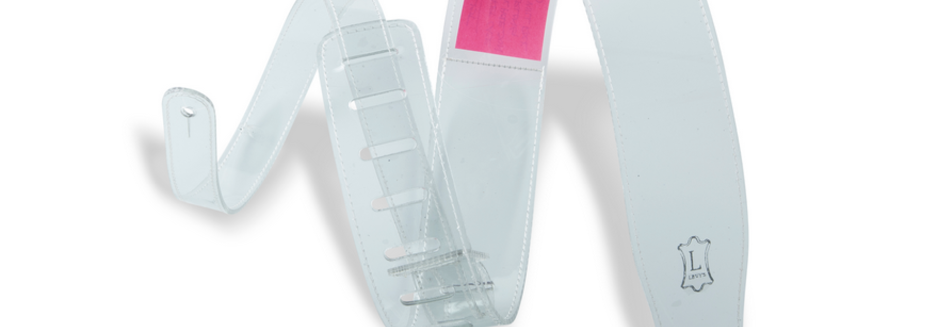 Levy's M26CVP-01 Clear 2.5 in. strap w/ pockets