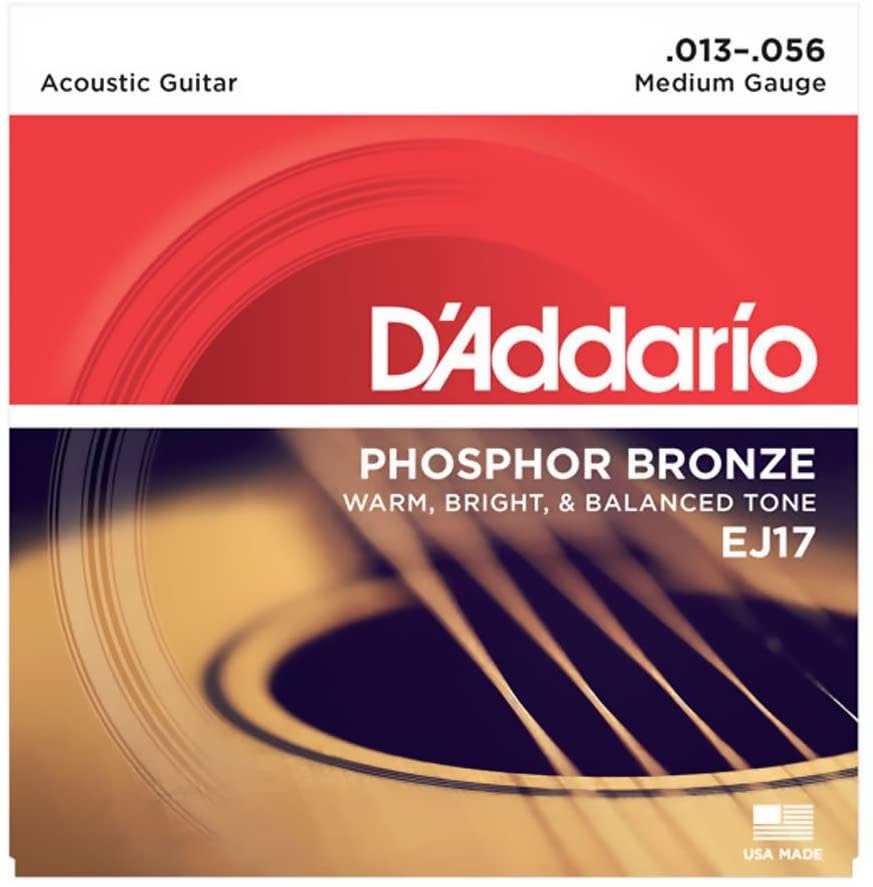 EJ17 Phosphor Bronze Acoustic Guitar Strings, Medium, 13-56-1