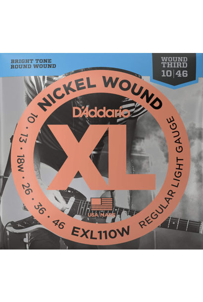 EXL110W Nickel Wound, Regular Light, Wound 3rd, 10-46