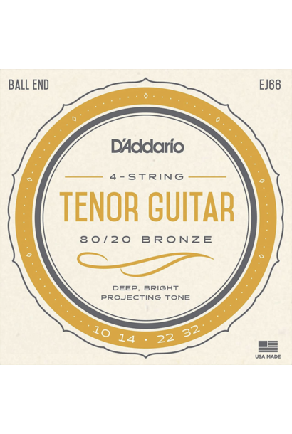 D'Addario EJ66 Tenor Guitar Strings, 4-String, 80/20 Bronze