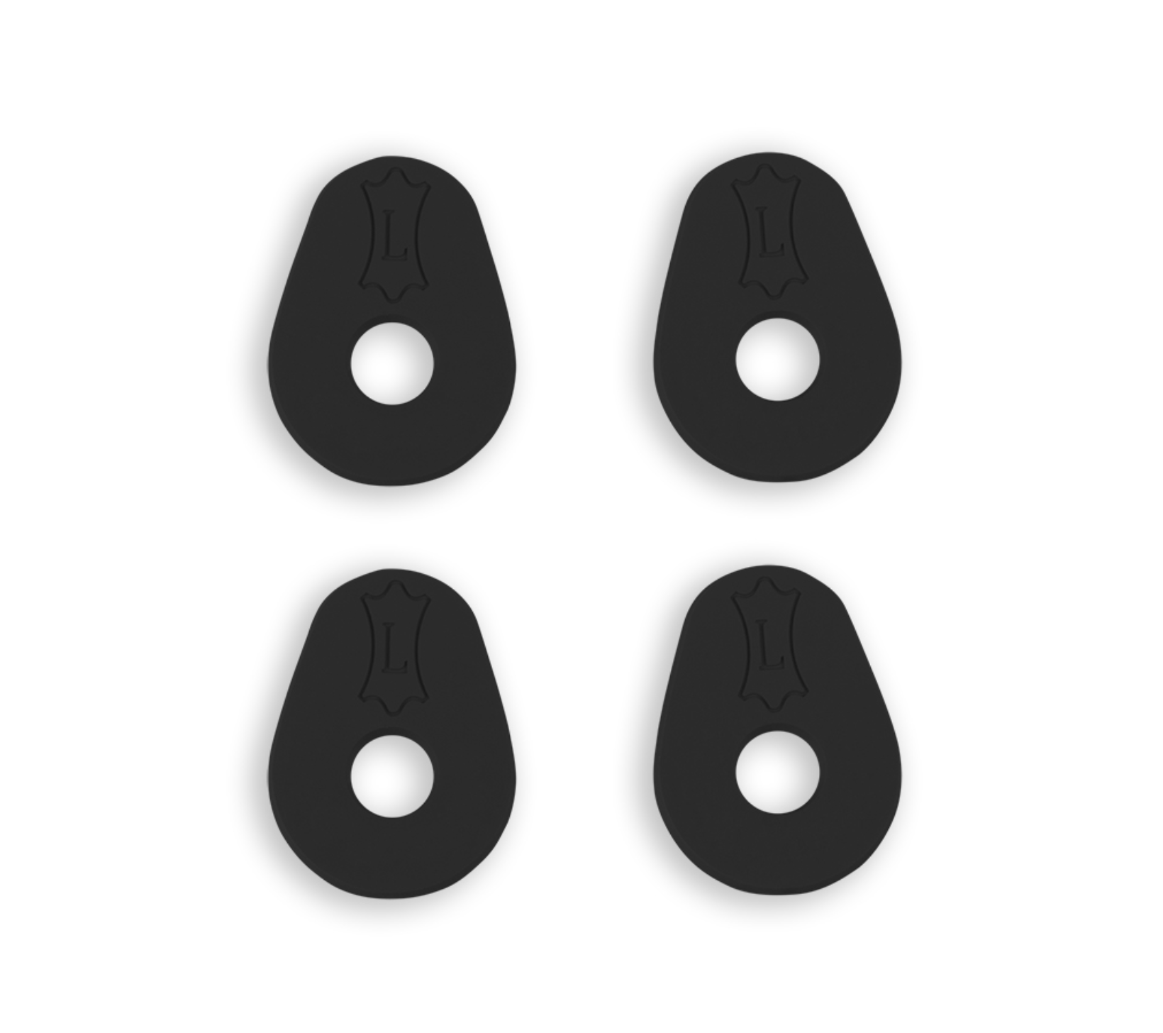 Levy's Ring Block, Black - 4 pack of Rubber Guitar Strap Locks-1
