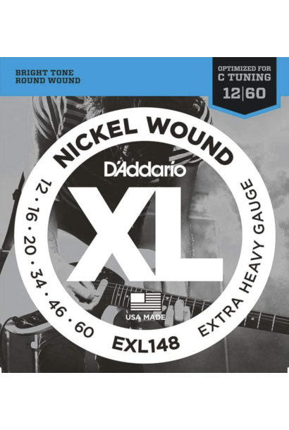 D'Addario EXL148 Nickel Wound Electric Guitar Strings, Extra-Heavy, 12-60