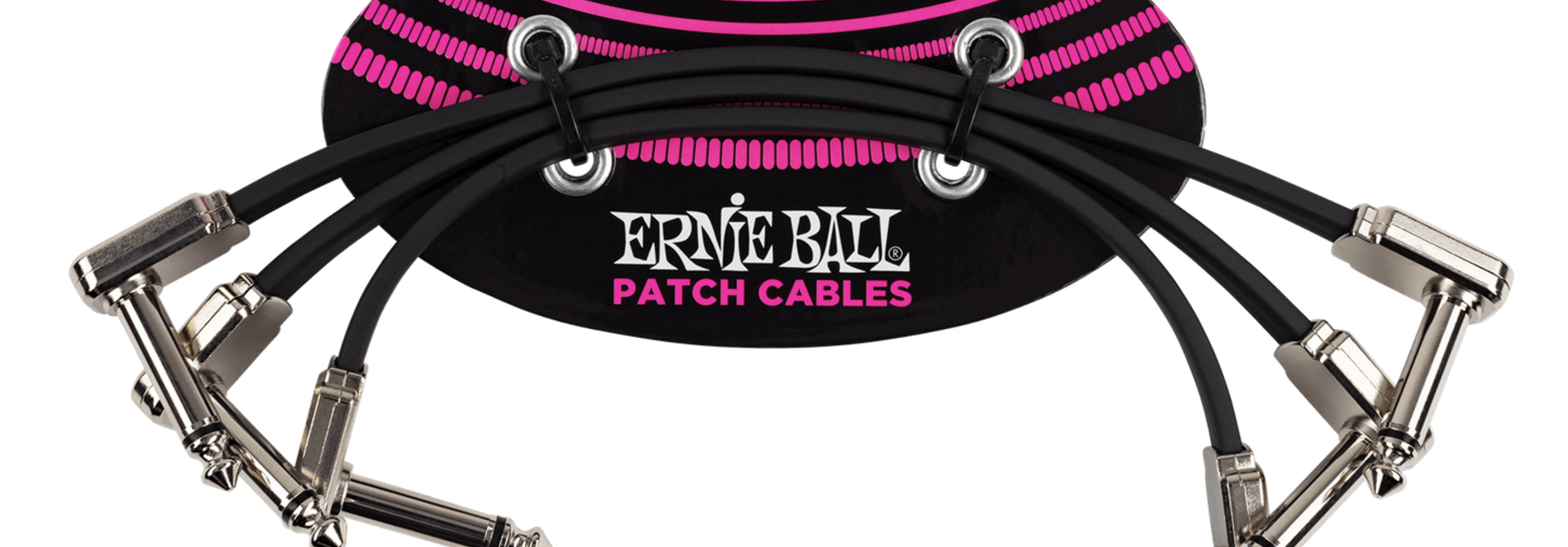 Ernie Ball 6" Flat Ribbon Patch Cable 3-pack